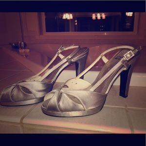 Silver Stuart Weitzman Pumps